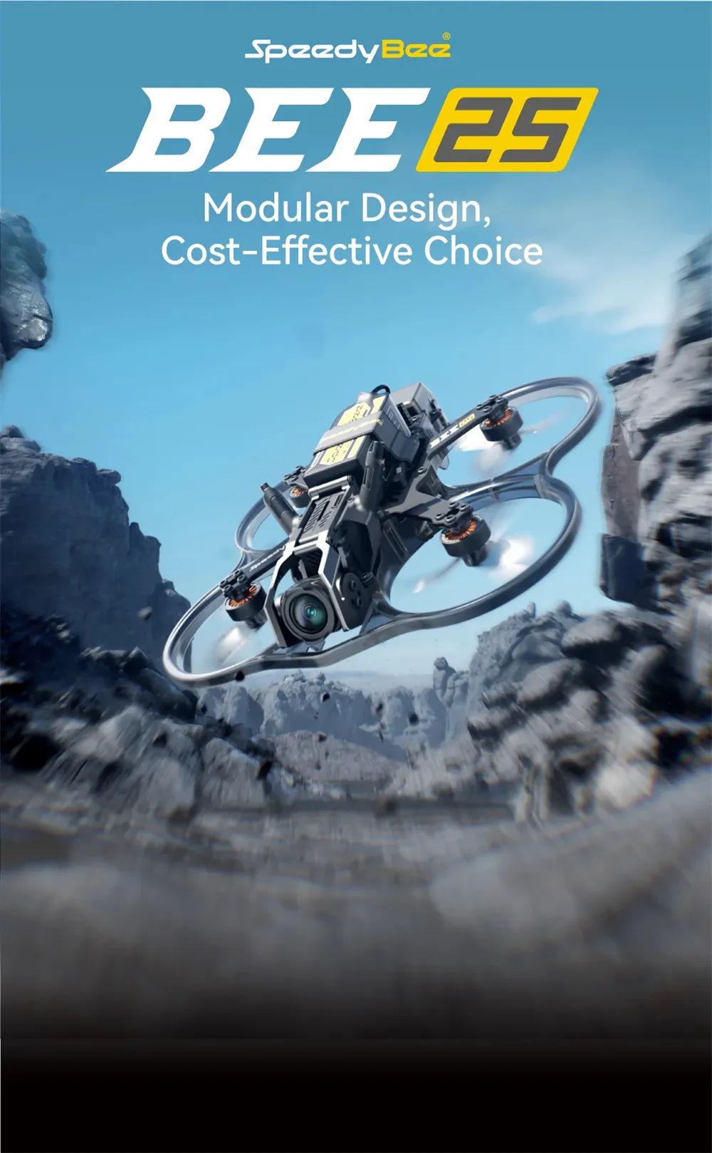SpeedyBee Bee25 Power HD O4 Pro 120mm 2.5 Inch 4S Cinewhoop RC FPV Racing Drone PNP BNF with F405 35A AIO Digital System SpeedyBee Bee25 Power HD O4 Pro 120mm 2.5 Inch 4S Cinewhoop RC FPV Racing Drone PNP BNF with F405 35A AIO Digital System