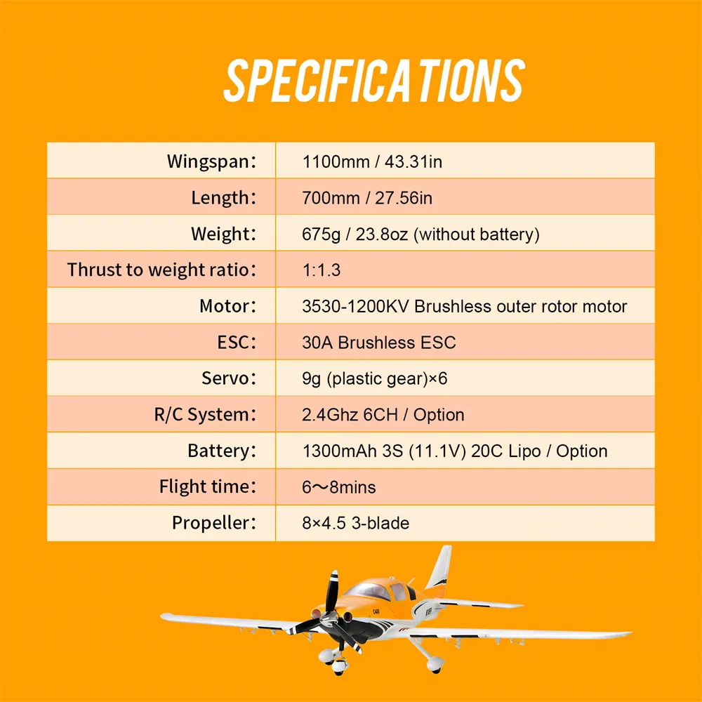 TOP RC HOBBY C400 1100mm Wingspan Low Wing STOL EPP RC Airplane PNP TOP RC HOBBY C400 1100mm Wingspan Low Wing STOL EPP RC Airplane PNP