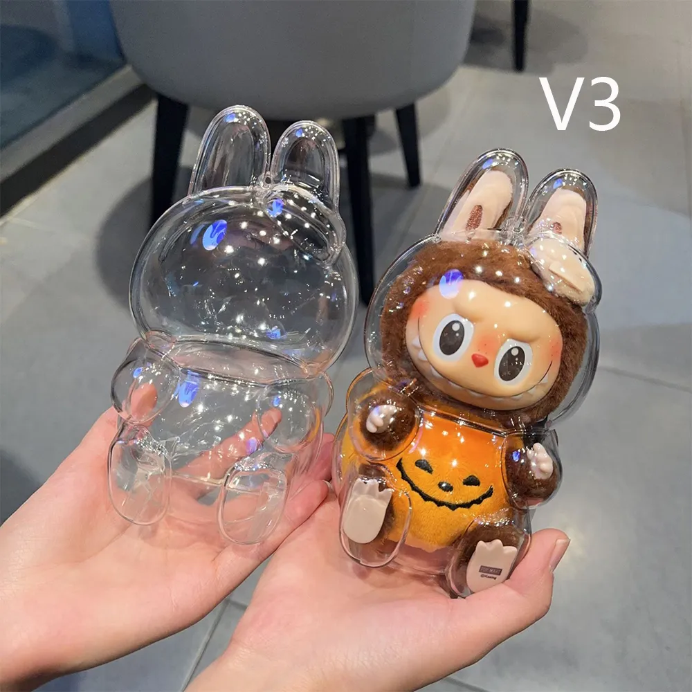 Transparent Acrylic Doll Dustproof Protective Cover for LABUBU V1 V2 V3