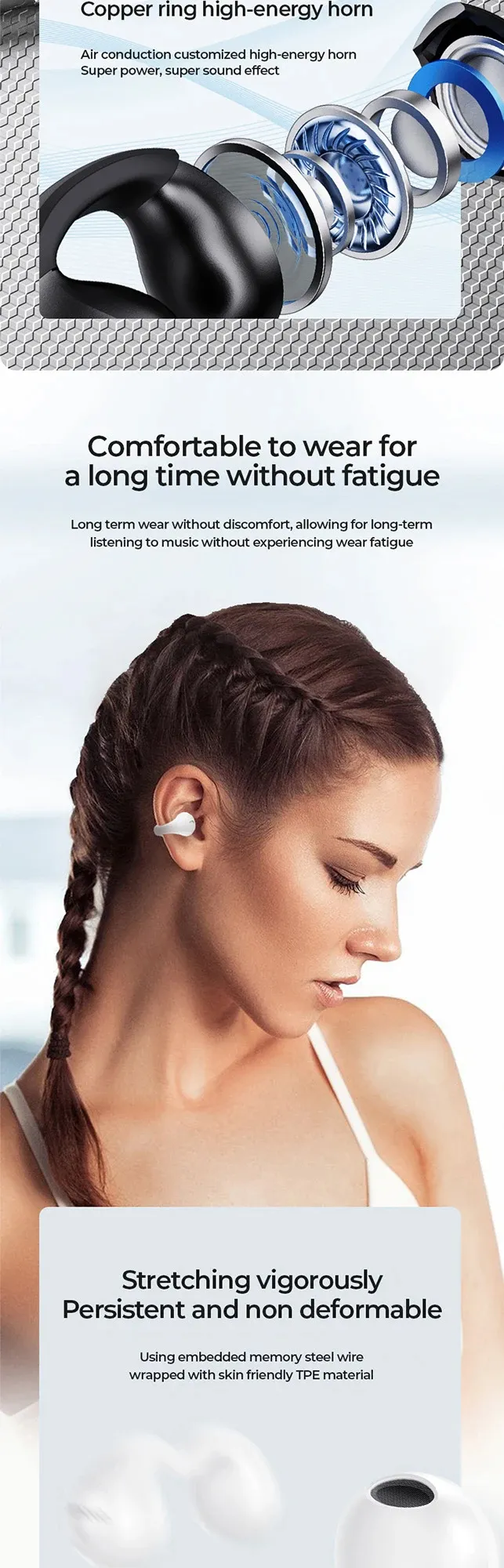 LENOVO ERAZER XT83PRO TWS Earclips bluetooth Earphone 13mm Drivers 3D Stereo 15H Playback Low Delay Open-ear Earclips Headphones LENOVO ERAZER XT83PRO TWS Earclips bluetooth Earphone 13mm Drivers 3D Stereo 15H Playback Low Delay Open-ear Earclips Headphones