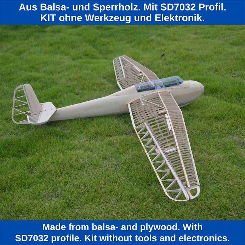 Tony Ray's Aero Model DFS Kranich 3000mm Wingspan 1/6 Scale Balsawood RC Airplane Glider KIT Tony Ray's Aero Model DFS Kranich 3000mm Wingspan 1/6 Scale Balsawood RC Airplane Glider KIT