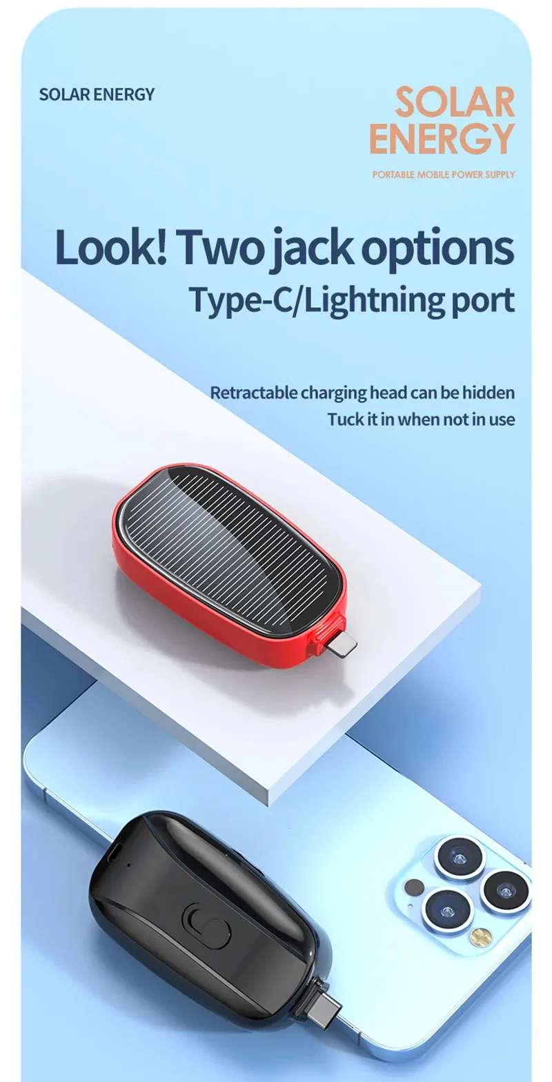 JQ-002 Mini Solar Power Bank Key Ring 1200mAh Portable Charger Compact Outdoor Camping External Battery Emergent Phone Power Bank JQ-002 Mini Solar Power Bank Key Ring 1200mAh Portable Charger Compact Outdoor Camping External Battery Emergent Phone Power Bank