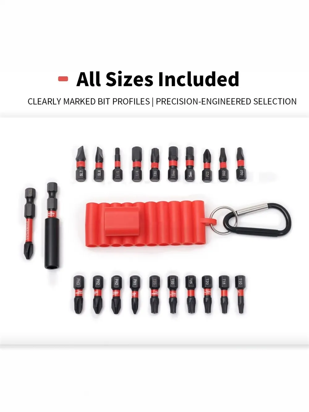 22Pcs Magnetic Driver Bits Set High Torque Reliable Lightweight Drill Tool Kit for DIY and Professional Use Torx Hex Phillips Flathead Screws