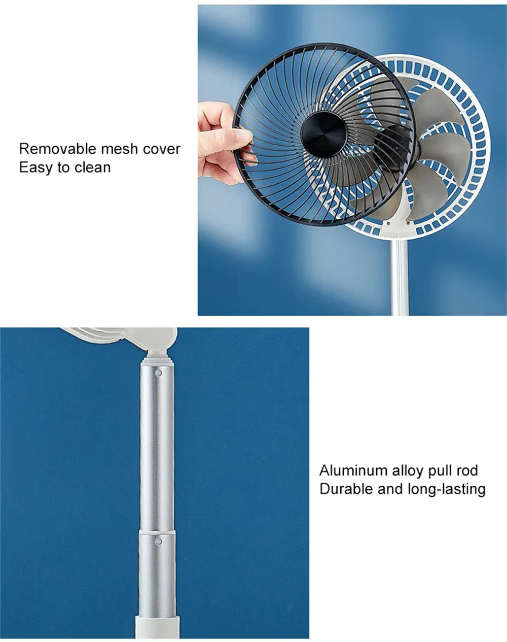 Tevorex Portable Multifunction Oscillating Standing Fan with Three Speed Timing Remote Controller Foldable Desk Fan Rechargeable Battery Powered Pedestal Fan for Bedroom Office Camping Tevorex Portable Multifunction Oscillating Standing Fan with Three Speed Timing Remote Controller Foldable Desk Fan Rechargeable Battery Powered Pedestal Fan for Bedroom Office Camping