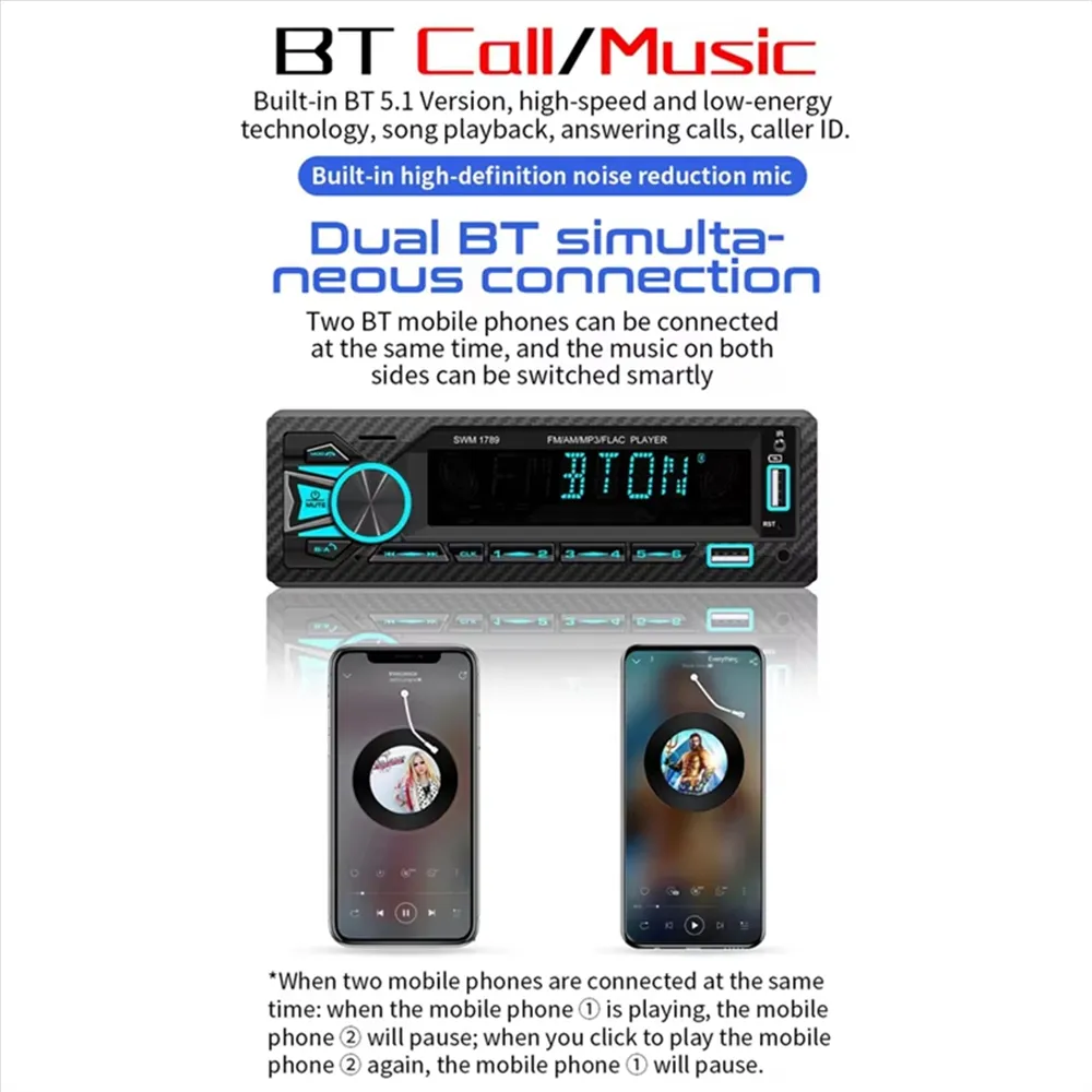 1Din Car Stereo Bluetooth MP3 Player FM Receiver High Power 4 x 60W AUX USB TF Card Hands Free Calling LCD Screen EQ Sound Effects 1Din Car Stereo Bluetooth MP3 Player FM Receiver High Power 4 x 60W AUX USB TF Card Hands Free Calling LCD Screen EQ Sound Effects