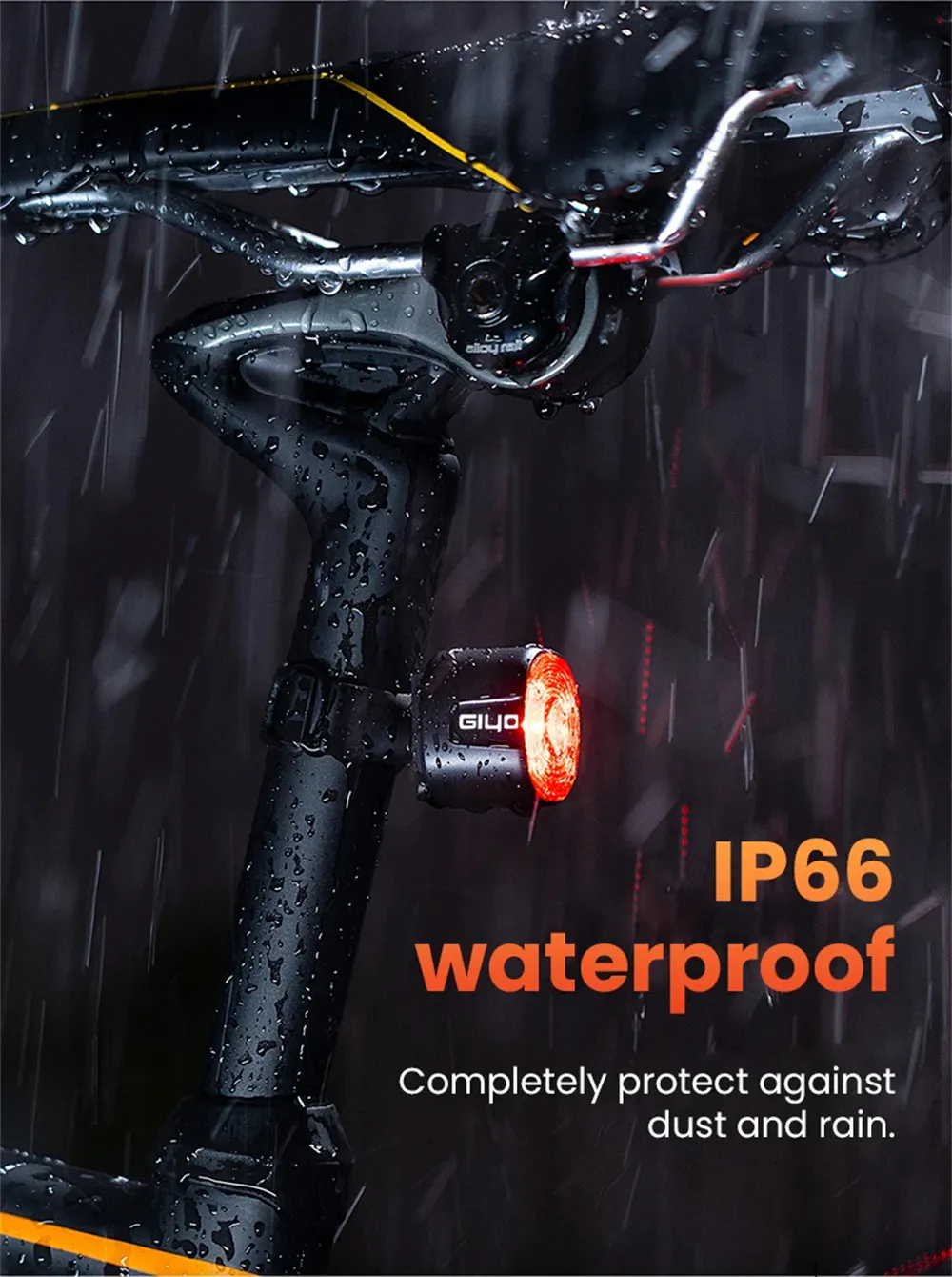 GIYO Smart Brake Sensing RGB Bicycle Taillight Waterproof Warning Flash Lamp USB Charge Bike Rear Light for Outdoor MTB Night Riding Safting GIYO Smart Brake Sensing RGB Bicycle Taillight Waterproof Warning Flash Lamp USB Charge Bike Rear Light for Outdoor MTB Night Riding Safting