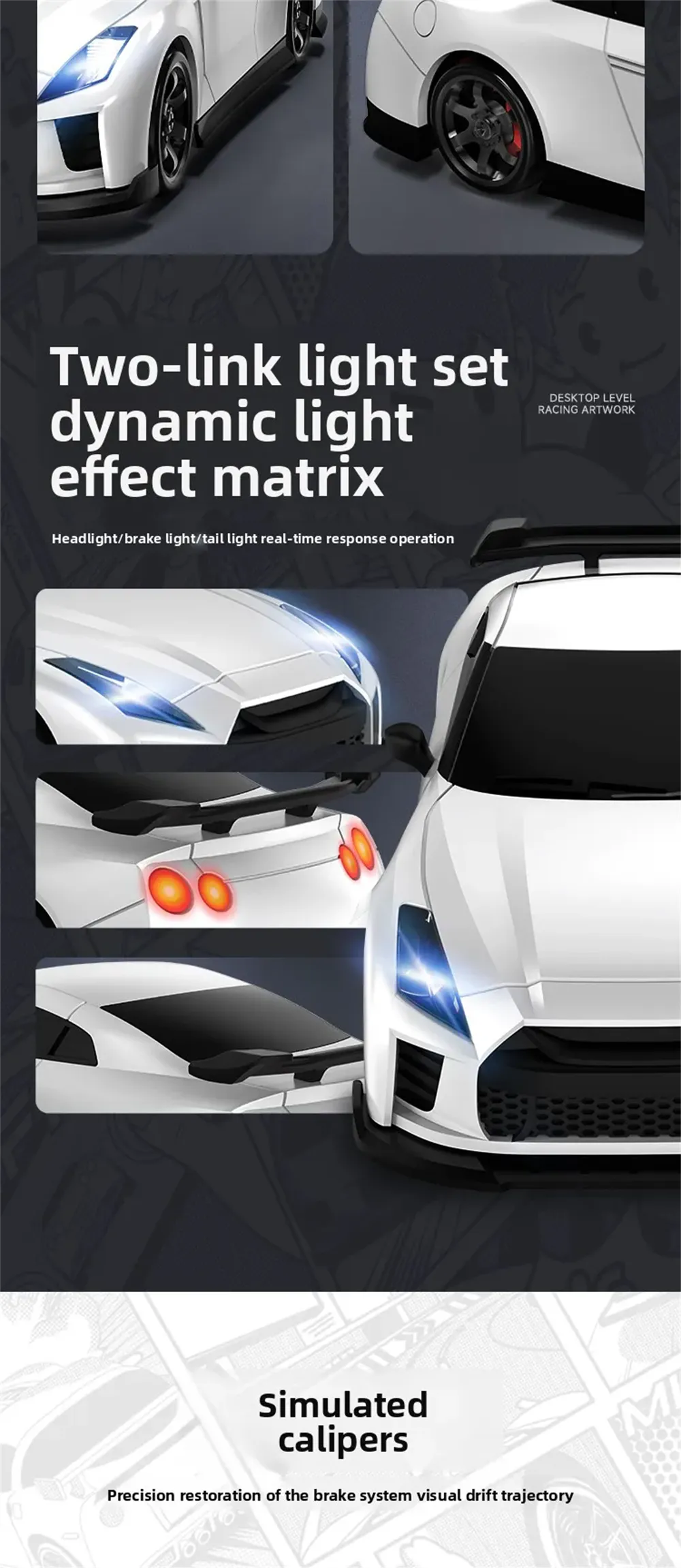 MCARRO MC061 RTR 1/64 2.4G 4WD Mini Drift RC Car Sports LED Light High Speed On-Road Micro Racing Remote Control Vehicles Models Desktop Ornaments Toys MCARRO MC061 RTR 1/64 2.4G 4WD Mini Drift RC Car Sports LED Light High Speed On-Road Micro Racing Remote Control Vehicles Models Desktop Ornaments Toys