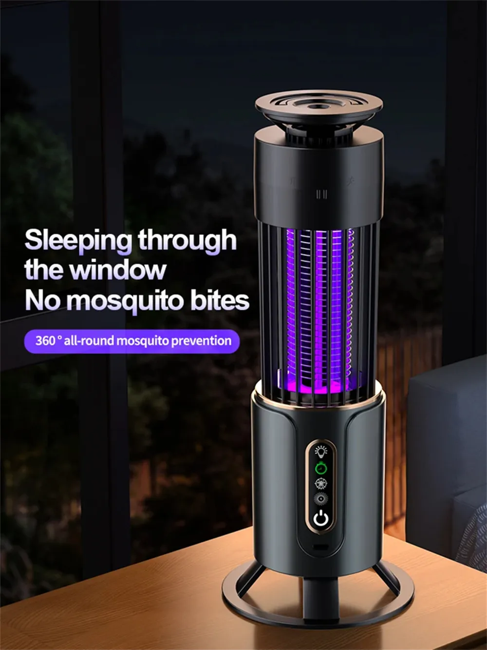 2 in 1 Strong Electric Shock Mosquito Killer Lamp 2000V High Power LED UV Light Portable Night Light Indoor Outdoor Bug Zapper Camping Lantern