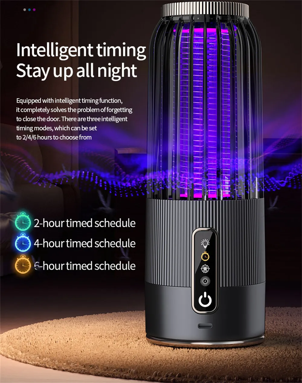 2 in 1 Solar Powered Mosquito Killer Lamp LED Lighting 1200mAh Lithium Battery 2500V High-voltage Efficient Bug Zapper Outdoor Camping Night Light 2 in 1 Solar Powered Mosquito Killer Lamp LED Lighting 1200mAh Lithium Battery 2500V High-voltage Efficient Bug Zapper Outdoor Camping Night Light
