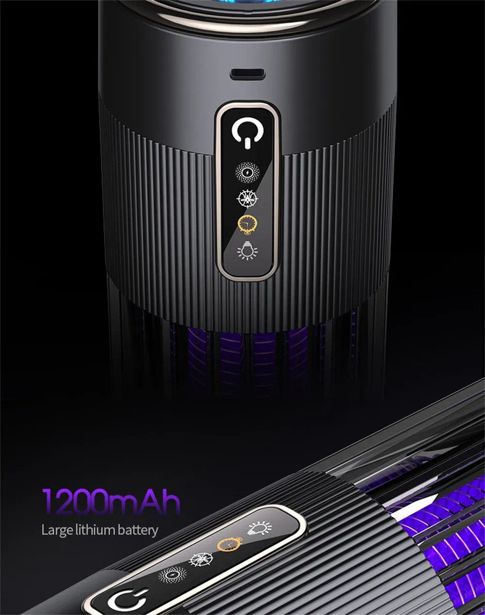 2 in 1 Solar Powered Mosquito Killer Lamp LED Lighting 1200mAh Lithium Battery 2500V High-voltage Efficient Bug Zapper Outdoor Camping Night Light 2 in 1 Solar Powered Mosquito Killer Lamp LED Lighting 1200mAh Lithium Battery 2500V High-voltage Efficient Bug Zapper Outdoor Camping Night Light