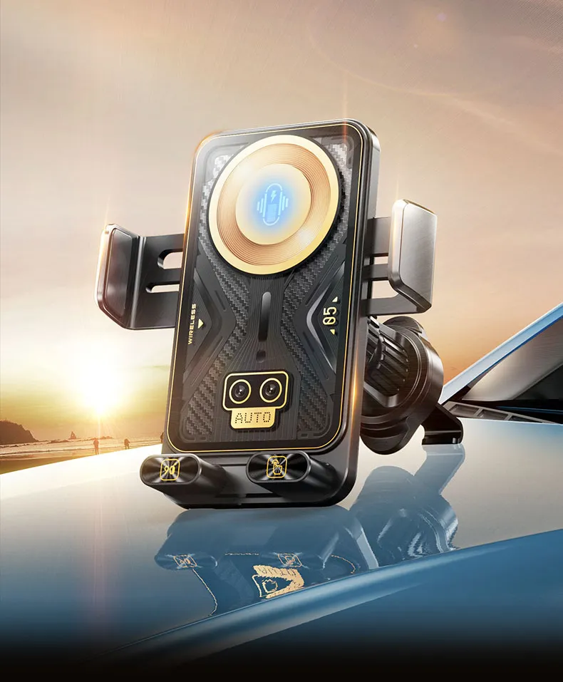 X18 15W Wireless Charging Car Phone Holder Infrared Sensing Automatic Opening and Closing 90° Rotation AI Smart Chip Fast Charging Holder Car Phone Holder X18 15W Wireless Charging Car Phone Holder Infrared Sensing Automatic Opening and Closing 90° Rotation AI Smart Chip Fast Charging Holder Car Phone Holder
