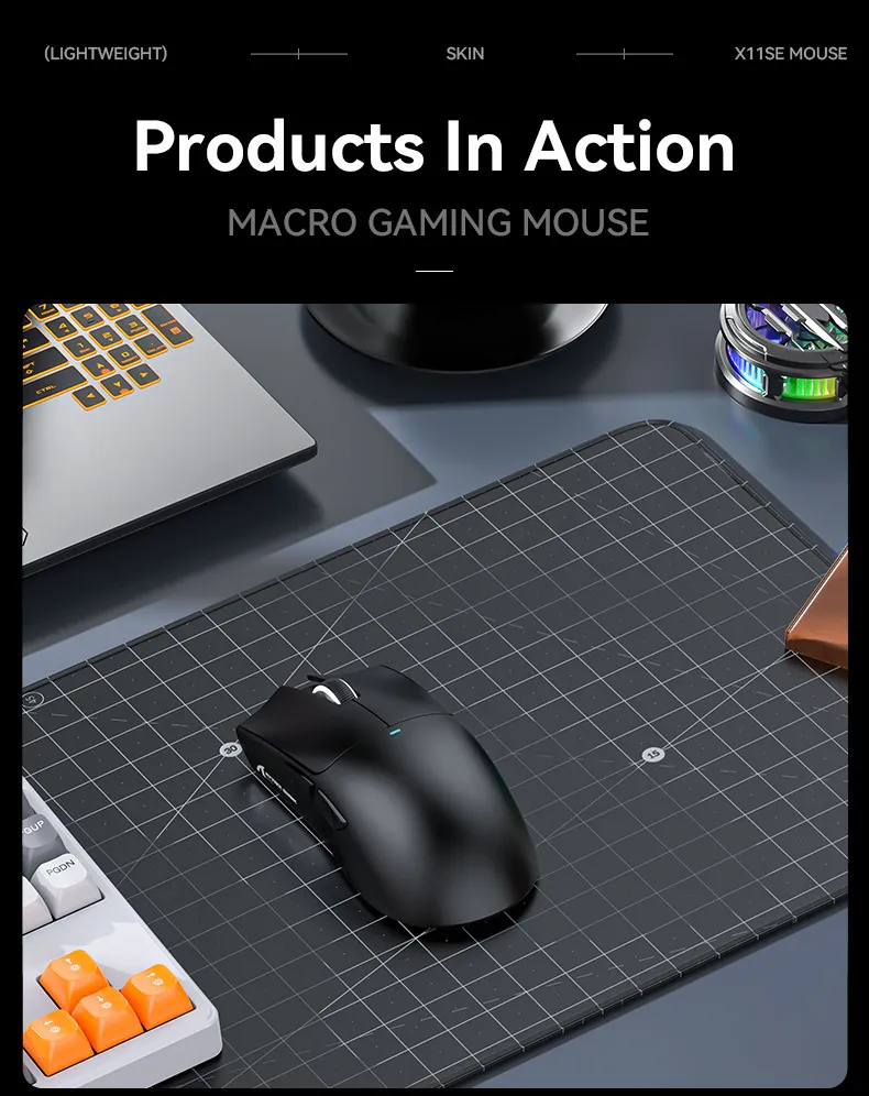 Attack Shark X11SE Three-mode Gaming Mouse 2.4G/bluetooth/Type-C PAW3311 Mouse 22000DPI 63g Lightweight Gamer Mice Attack Shark X11SE Three-mode Gaming Mouse 2.4G/bluetooth/Type-C PAW3311 Mouse 22000DPI 63g Lightweight Gamer Mice