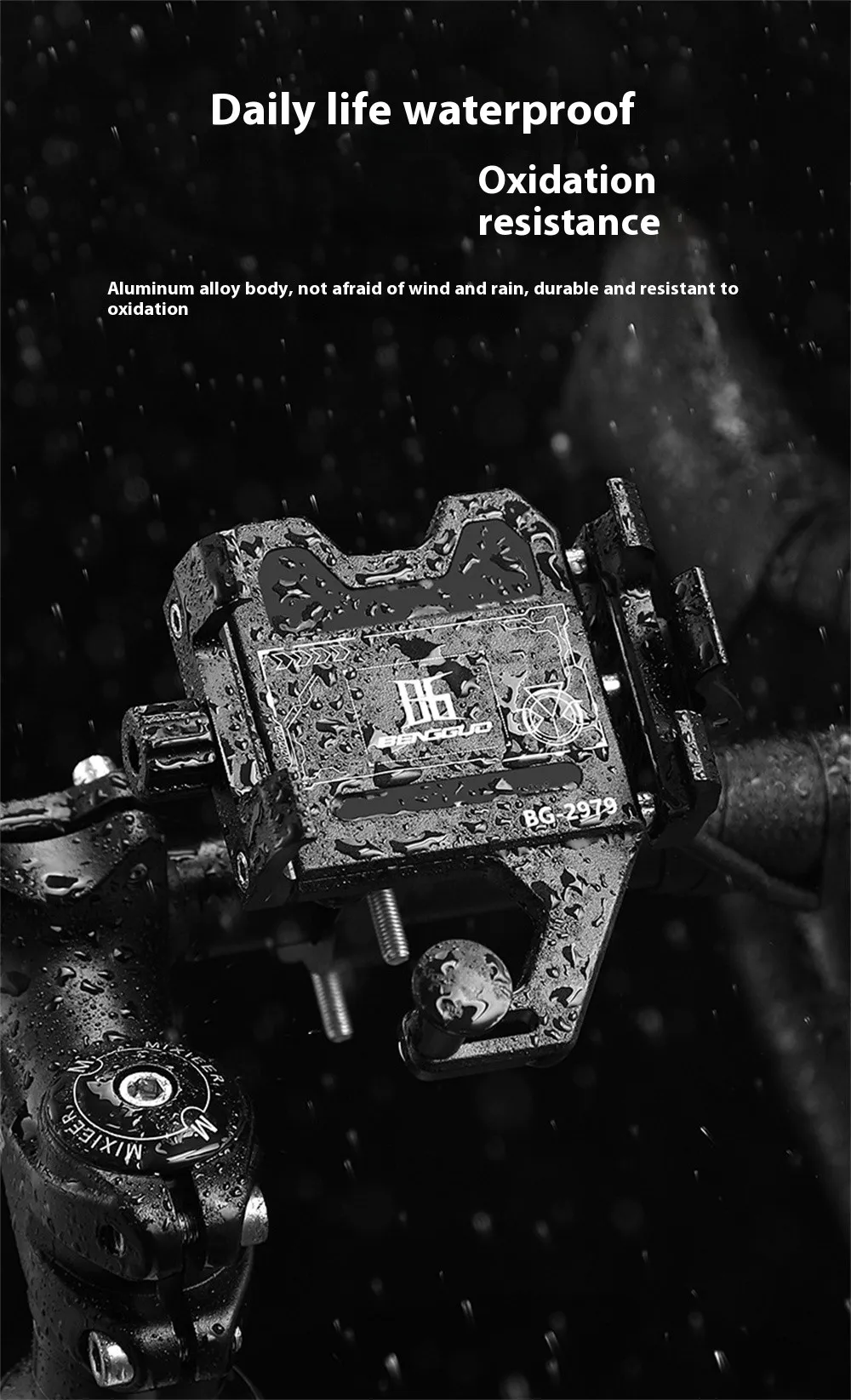 BENGGUO Aluminum Alloy Bike Phone Mount Quick Release Shock-absorbing Anti-slip Universal Motorcycle Handlebar 360° Rotation Phone Holder BENGGUO Aluminum Alloy Bike Phone Mount Quick Release Shock-absorbing Anti-slip Universal Motorcycle Handlebar 360° Rotation Phone Holder