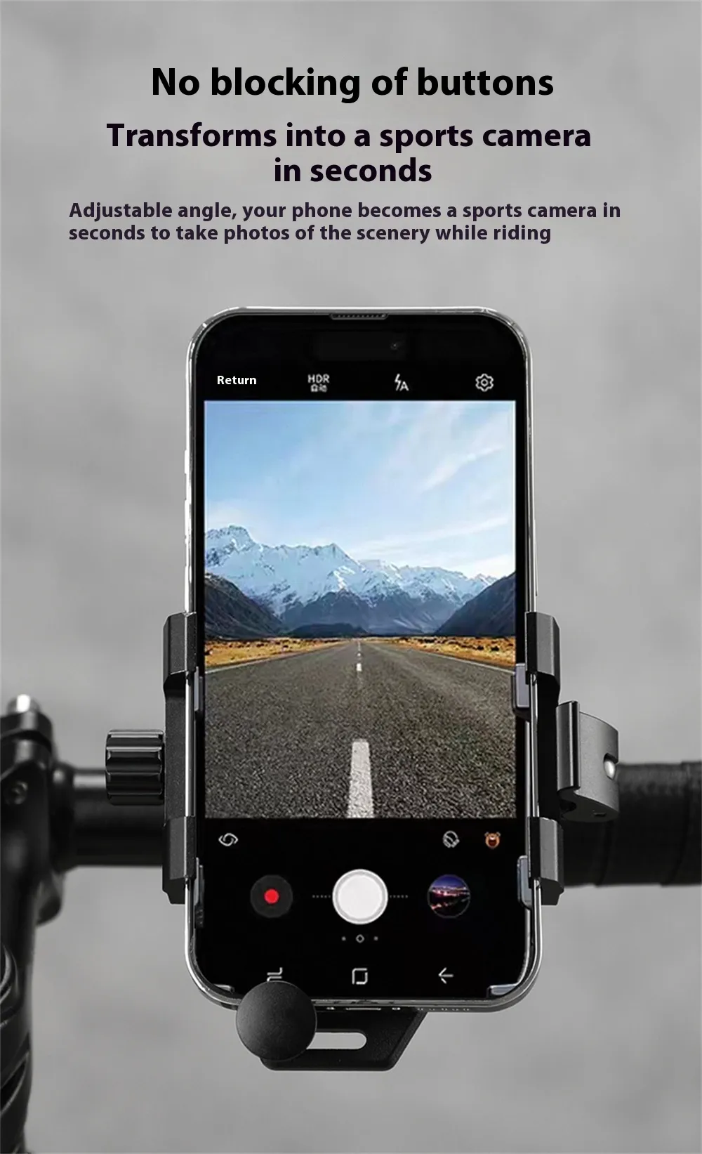 BENGGUO Aluminum Alloy Bike Phone Mount Quick Release Shock-absorbing Anti-slip Universal Motorcycle Handlebar 360° Rotation Phone Holder BENGGUO Aluminum Alloy Bike Phone Mount Quick Release Shock-absorbing Anti-slip Universal Motorcycle Handlebar 360° Rotation Phone Holder