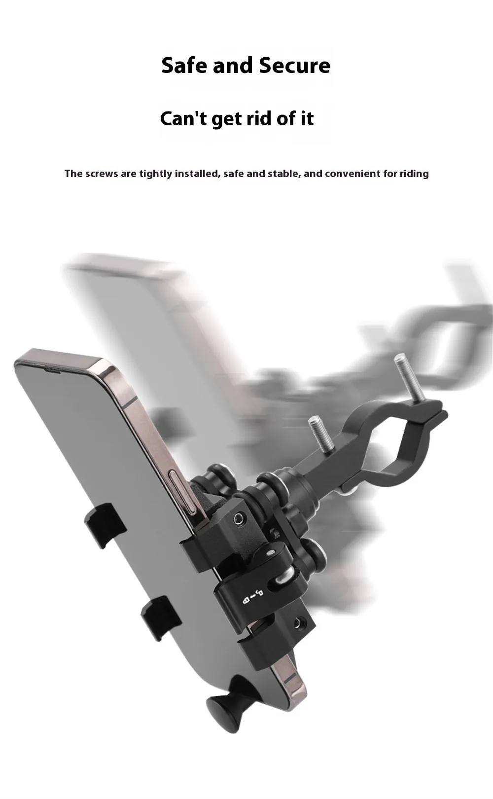 BENGGUO Aluminum Alloy Bike Phone Mount Quick Release Shock-absorbing Anti-slip Universal Motorcycle Handlebar 360° Rotation Phone Holder BENGGUO Aluminum Alloy Bike Phone Mount Quick Release Shock-absorbing Anti-slip Universal Motorcycle Handlebar 360° Rotation Phone Holder