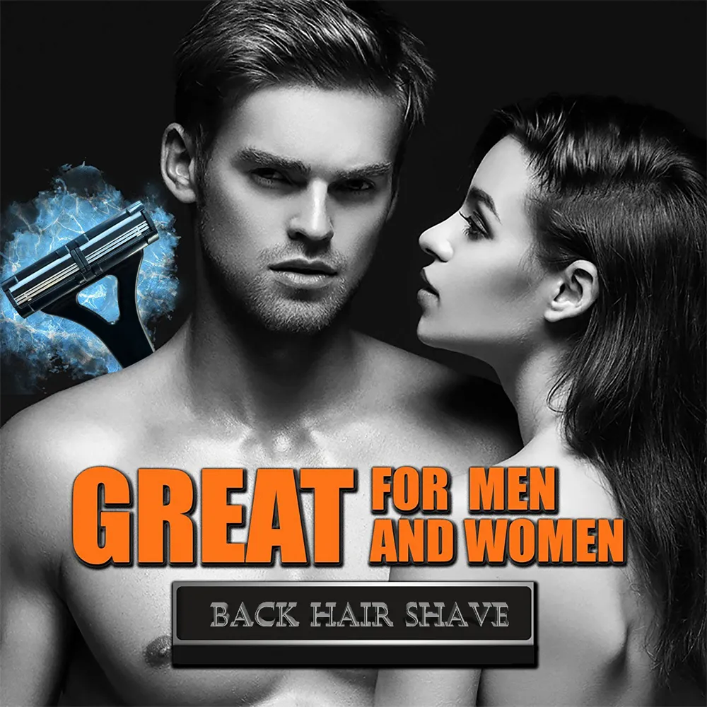 Adjustable Foldable Long Handle Triple-blade Back Hair Shaver Ergonomic Design Waterproof Easy to Use Razor Whole Body Hair Removal Adjustable Foldable Long Handle Triple-blade Back Hair Shaver Ergonomic Design Waterproof Easy to Use Razor Whole Body Hair Removal