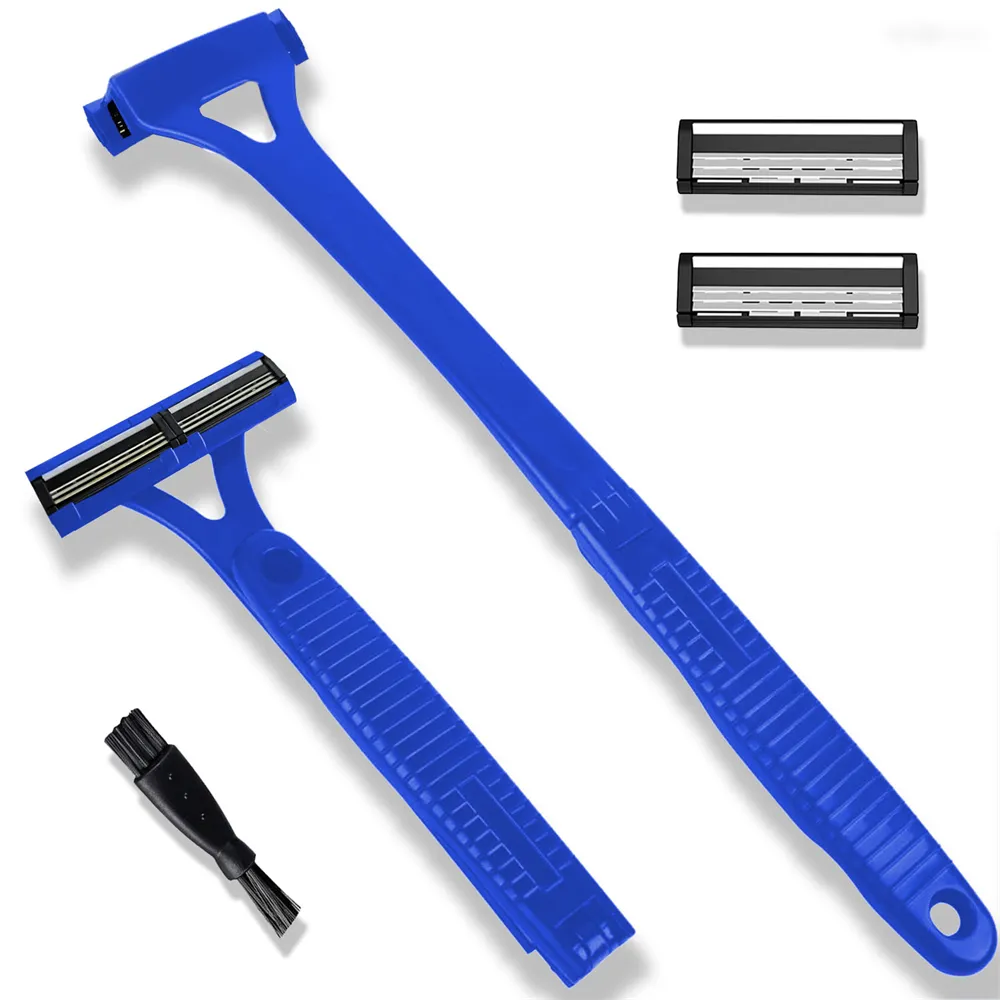 Adjustable Foldable Long Handle Triple-blade Back Hair Shaver Ergonomic Design Waterproof Easy to Use Razor Whole Body Hair Removal Adjustable Foldable Long Handle Triple-blade Back Hair Shaver Ergonomic Design Waterproof Easy to Use Razor Whole Body Hair Removal