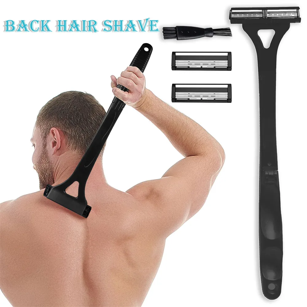 Adjustable Foldable Long Handle Triple-blade Back Hair Shaver Ergonomic Design Waterproof Easy to Use Razor Whole Body Hair Removal Adjustable Foldable Long Handle Triple-blade Back Hair Shaver Ergonomic Design Waterproof Easy to Use Razor Whole Body Hair Removal