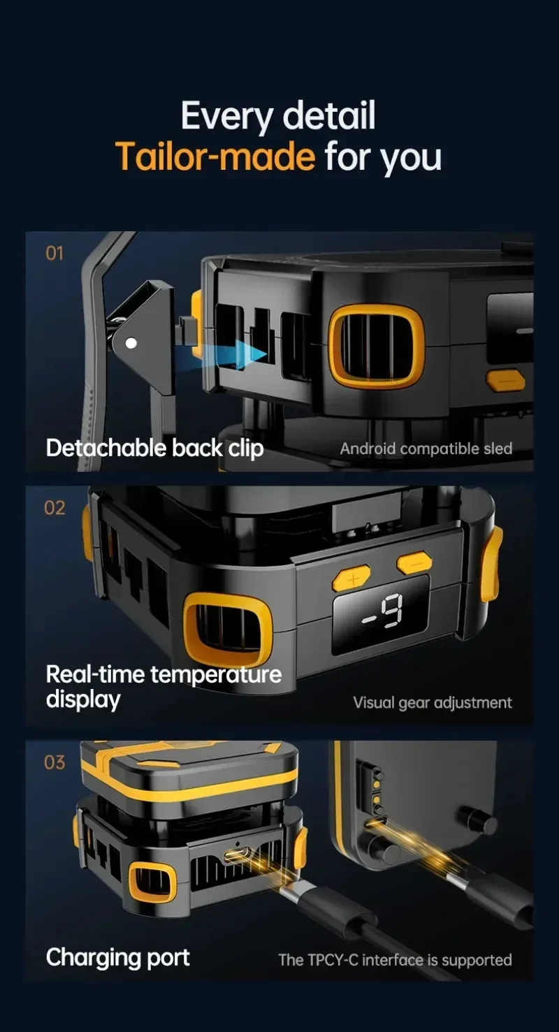 P70 Semiconductor Cooler 10W 2000mAh Magnetic Phone Radiator AI Temp Control Gaming Cooler for iPhone Android Universal P70 Semiconductor Cooler 10W 2000mAh Magnetic Phone Radiator AI Temp Control Gaming Cooler for iPhone Android Universal