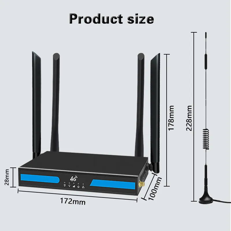 ED123 4G LTE Industrial Router 150Mbps High Speed 300Mbps SIM Card Slot External Antennas Outdoor Plug and Play ED123 4G LTE Industrial Router 150Mbps High Speed 300Mbps SIM Card Slot External Antennas Outdoor Plug and Play
