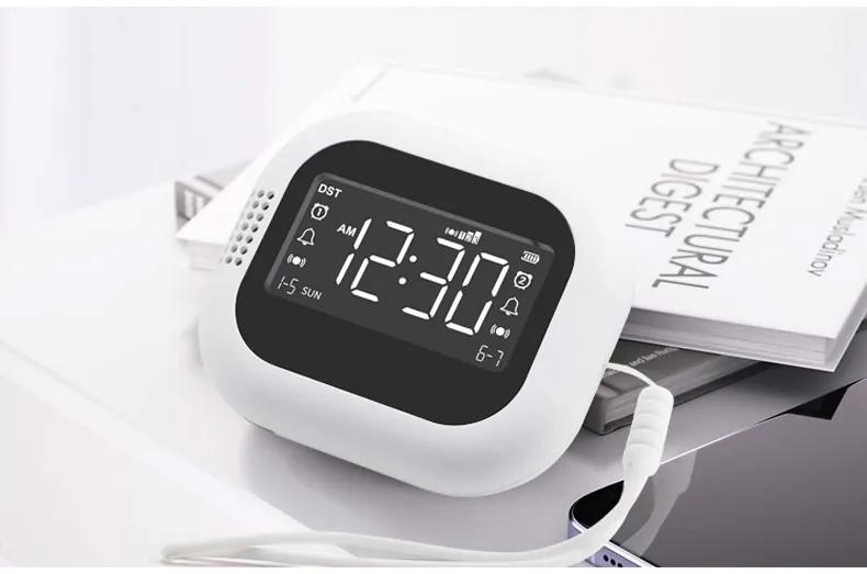 TS-BC700 Portable Vibrating Alarm Clock with 2.75 Inch Screen Multifunction Rechargeable 1800mAh Battery for Deaf / Elderly / Heavy Sleepers TS-BC700 Portable Vibrating Alarm Clock with 2.75 Inch Screen Multifunction Rechargeable 1800mAh Battery for Deaf / Elderly / Heavy Sleepers