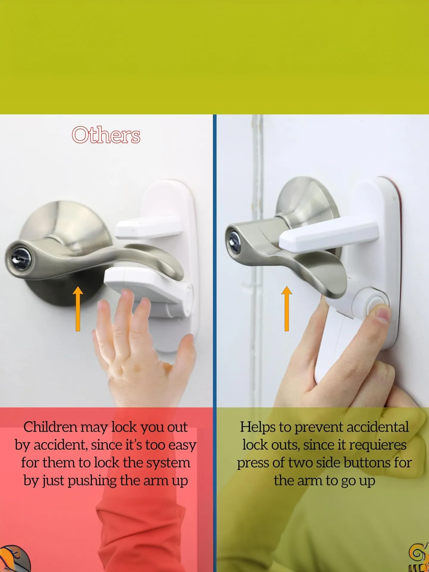 4Pcs Dreambaby Child Protection Door Lever Lock Quick Install 3M Adhesive Toddler Door Safety ABS Design One Hand Use 4Pcs Dreambaby Child Protection Door Lever Lock Quick Install 3M Adhesive Toddler Door Safety ABS Design One Hand Use