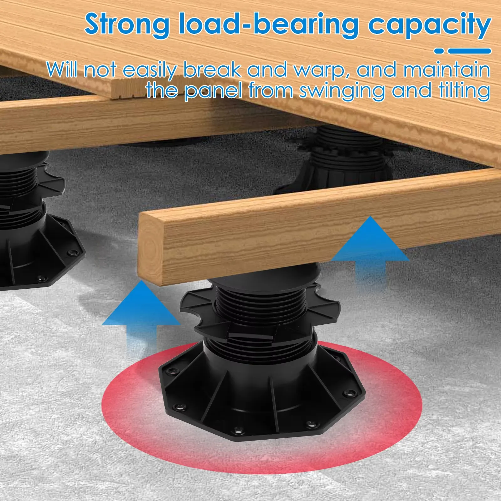 5Pcs Deck Support Base Height Adjustable Plastic Deck Lift Support Base Solid Floor Support Lift Bearing Set for Wood WPC Metal 5Pcs Deck Support Base Height Adjustable Plastic Deck Lift Support Base Solid Floor Support Lift Bearing Set for Wood WPC Metal