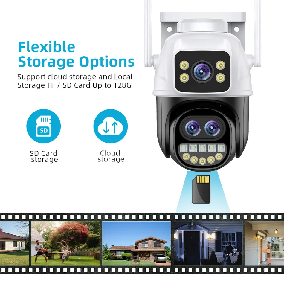 Three Lens 9MP HD 8X Zoom Security Camera WiFi Outdoor IP66 Waterproof Human Detection Night Vision Two Way Audio Smart Tracking ICSEE App Camera Three Lens 9MP HD 8X Zoom Security Camera WiFi Outdoor IP66 Waterproof Human Detection Night Vision Two Way Audio Smart Tracking ICSEE App Camera