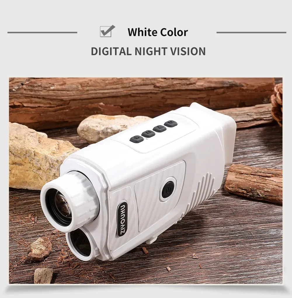 ZIYOUHU Portable 300M Night Vision Monocular Camera 7X Zoom 1080P HD Infrared Digital Telescope for Hunting Camping