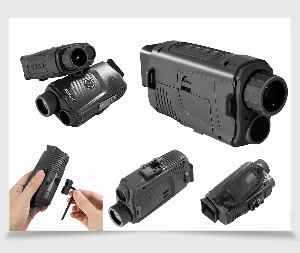 ZIYOUHU Portable 300M Night Vision Monocular Camera 7X Zoom 1080P HD Infrared Digital Telescope for Hunting Camping