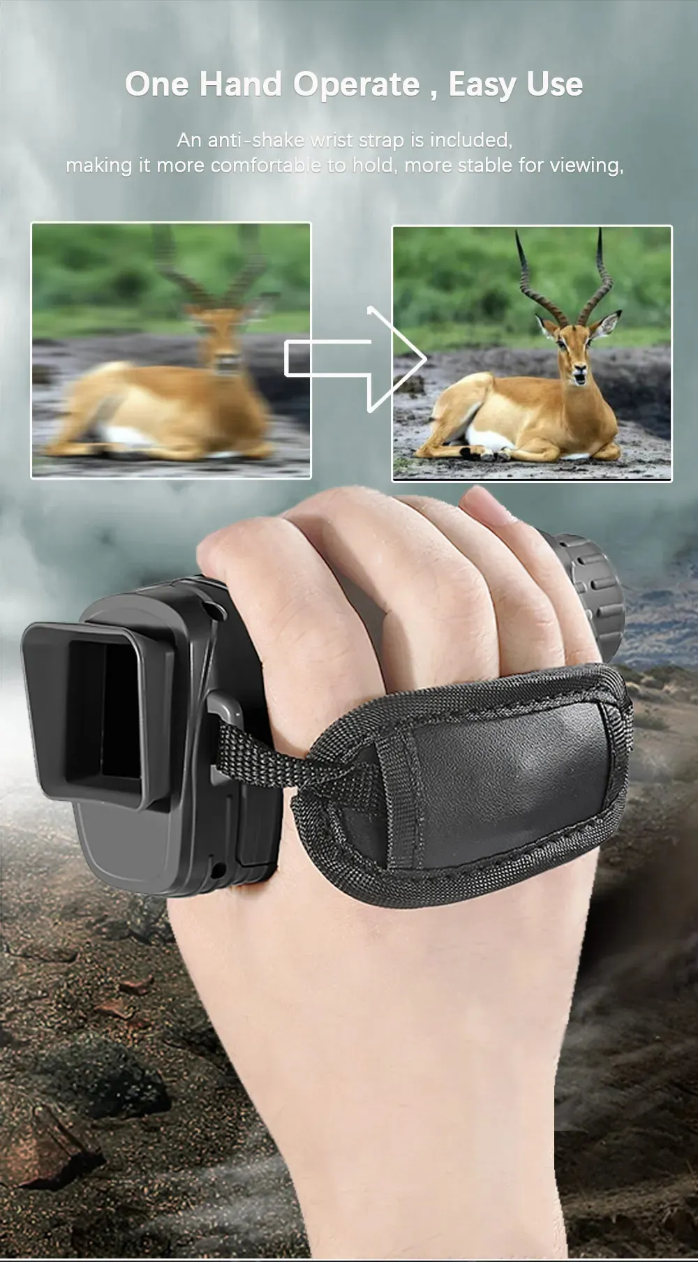 ZIYOUHU Portable 300M Night Vision Monocular Camera 7X Zoom 1080P HD Infrared Digital Telescope for Hunting Camping