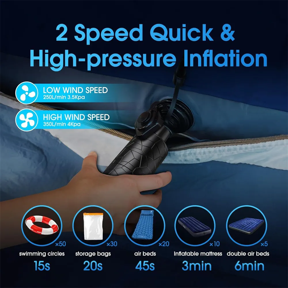 Mini Electric Air Pump For Inflatables Portable Air Mattress Pump Rechargeable Air Pump For Pool Floats Sleeping Pads Mini Electric Air Pump For Inflatables Portable Air Mattress Pump Rechargeable Air Pump For Pool Floats Sleeping Pads