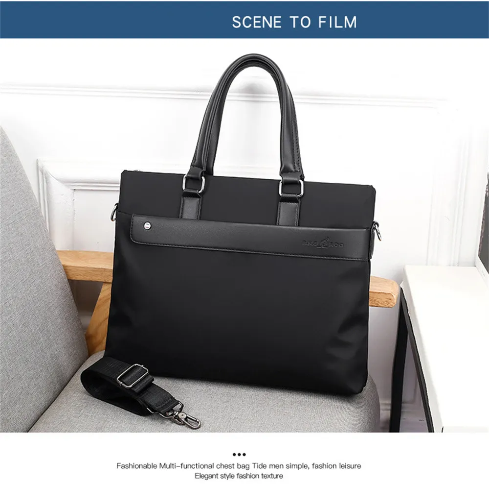 Men's Business Briefcase 14'' Laptop Handbag Waterproof Large Capacity Shoulder Crossbody Bag Men's Business Briefcase 14'' Laptop Handbag Waterproof Large Capacity Shoulder Crossbody Bag