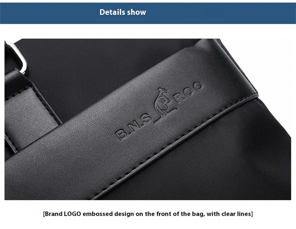 Men's Business Briefcase 14'' Laptop Handbag Waterproof Large Capacity Shoulder Crossbody Bag Men's Business Briefcase 14'' Laptop Handbag Waterproof Large Capacity Shoulder Crossbody Bag