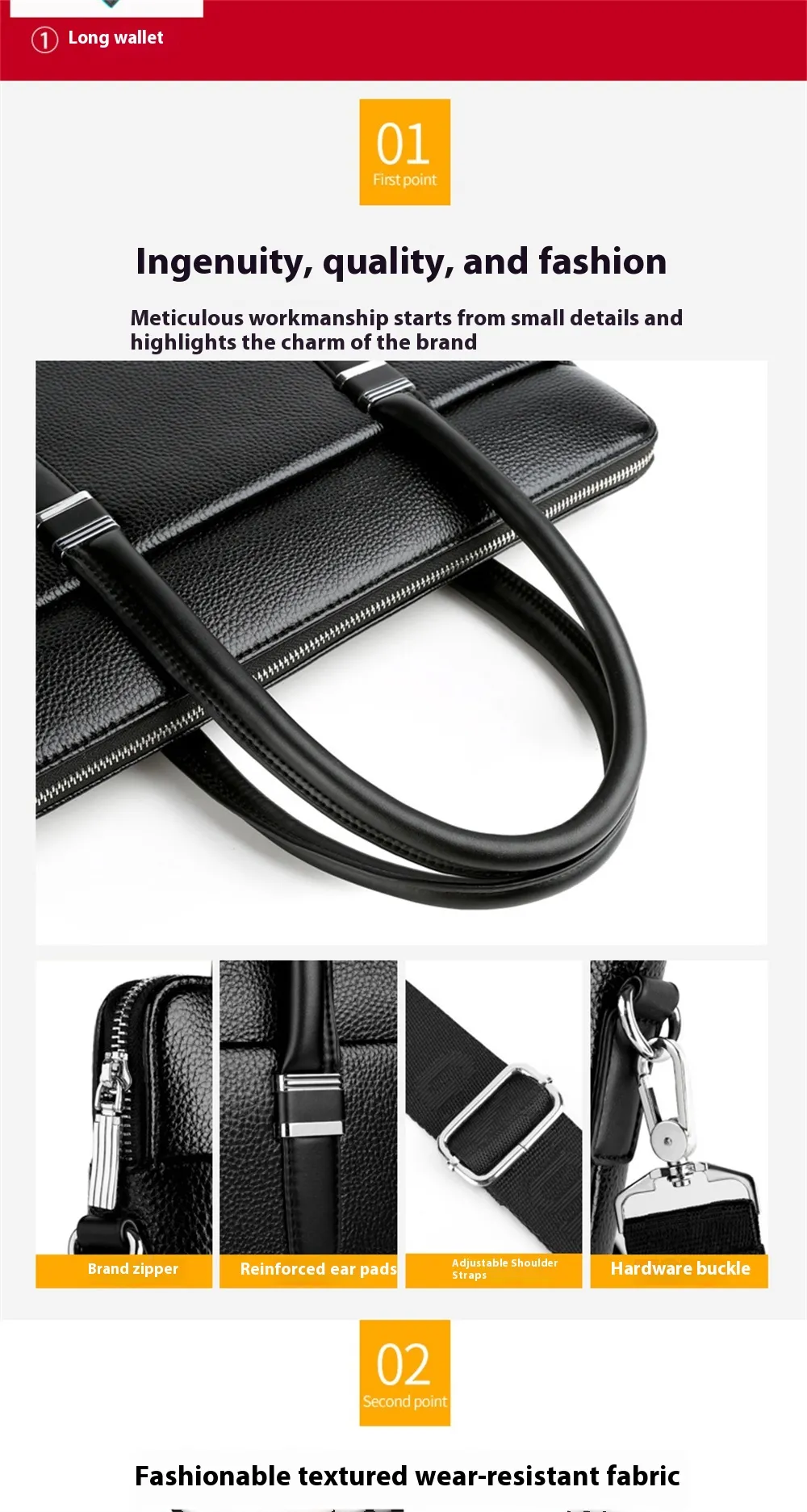 Men's Business Leather Briefcase Solid Simple Fashion 14'' Laptop Handbag Waterproof Large Capacity Shoulder Crossbody Bag Men's Business Leather Briefcase Solid Simple Fashion 14'' Laptop Handbag Waterproof Large Capacity Shoulder Crossbody Bag
