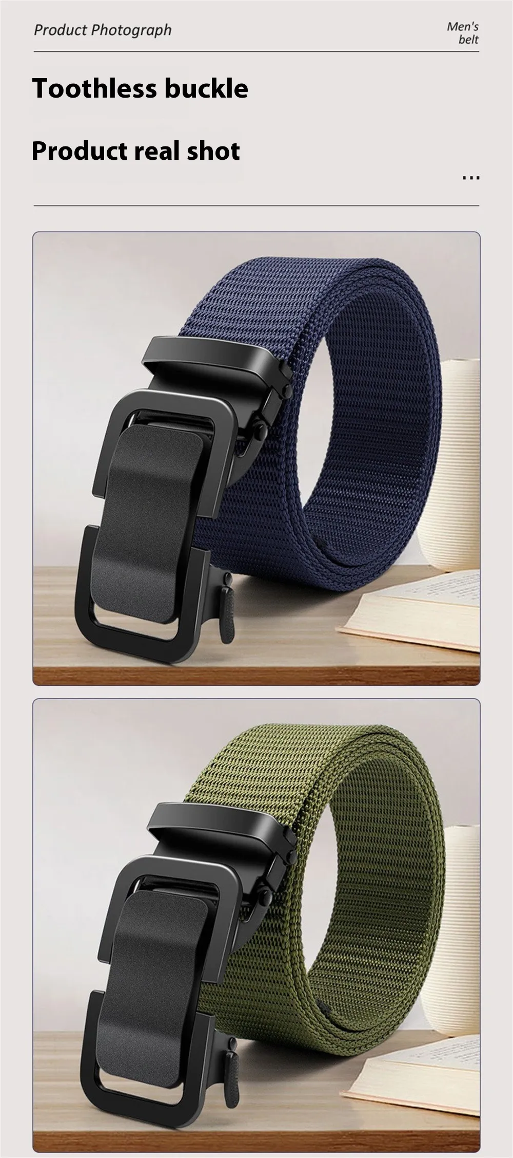 120cm Automatic Buckle Men Belt Lightweight Wear-Resistant Adjustable Nylon Webbing Strap for Outdoor Work Belt 120cm Automatic Buckle Men Belt Lightweight Wear-Resistant Adjustable Nylon Webbing Strap for Outdoor Work Belt