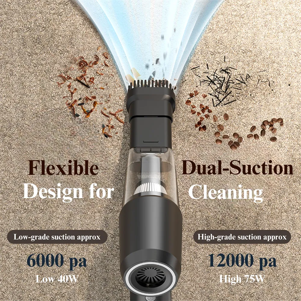D9 Pro 6 in 1 Multifunctional Portable Rechargeable Handheld Car Vacuum Cleaner 75W Suction Power for Outdoor Car Home Cleaning D9 Pro 6 in 1 Multifunctional Portable Rechargeable Handheld Car Vacuum Cleaner 75W Suction Power for Outdoor Car Home Cleaning