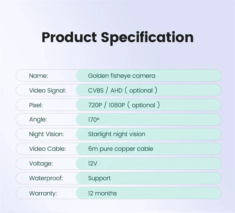 AHD1080P/720P Car Rear View Camera 170° Fisheye Golden Lens Full HD Night Vision Universal Vehicle Reversing Backup Cameras AHD1080P/720P Car Rear View Camera 170° Fisheye Golden Lens Full HD Night Vision Universal Vehicle Reversing Backup Cameras