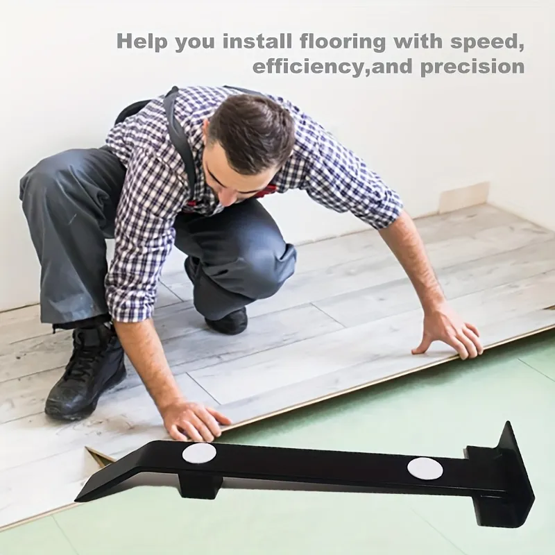 Cold Rolled Steel Pry Bar Flooring Installation Tool Chrome Vanadium Steel Pull Hook Gap Repair 90 Degree Design Felted Bottom Cold Rolled Steel Pry Bar Flooring Installation Tool Chrome Vanadium Steel Pull Hook Gap Repair 90 Degree Design Felted Bottom