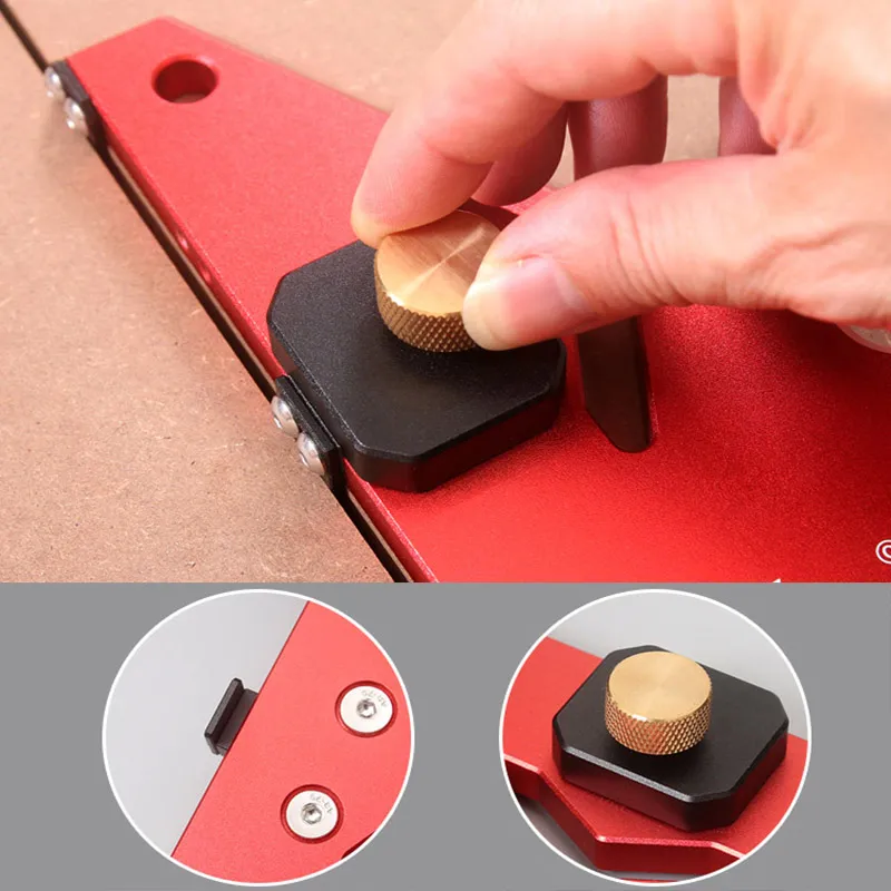 Wnew Table Saw Jig Square Precision Crosscut Sled Tool Push Board 90° Right Angle Corrector Precise Cutting and Workpiece Stability
