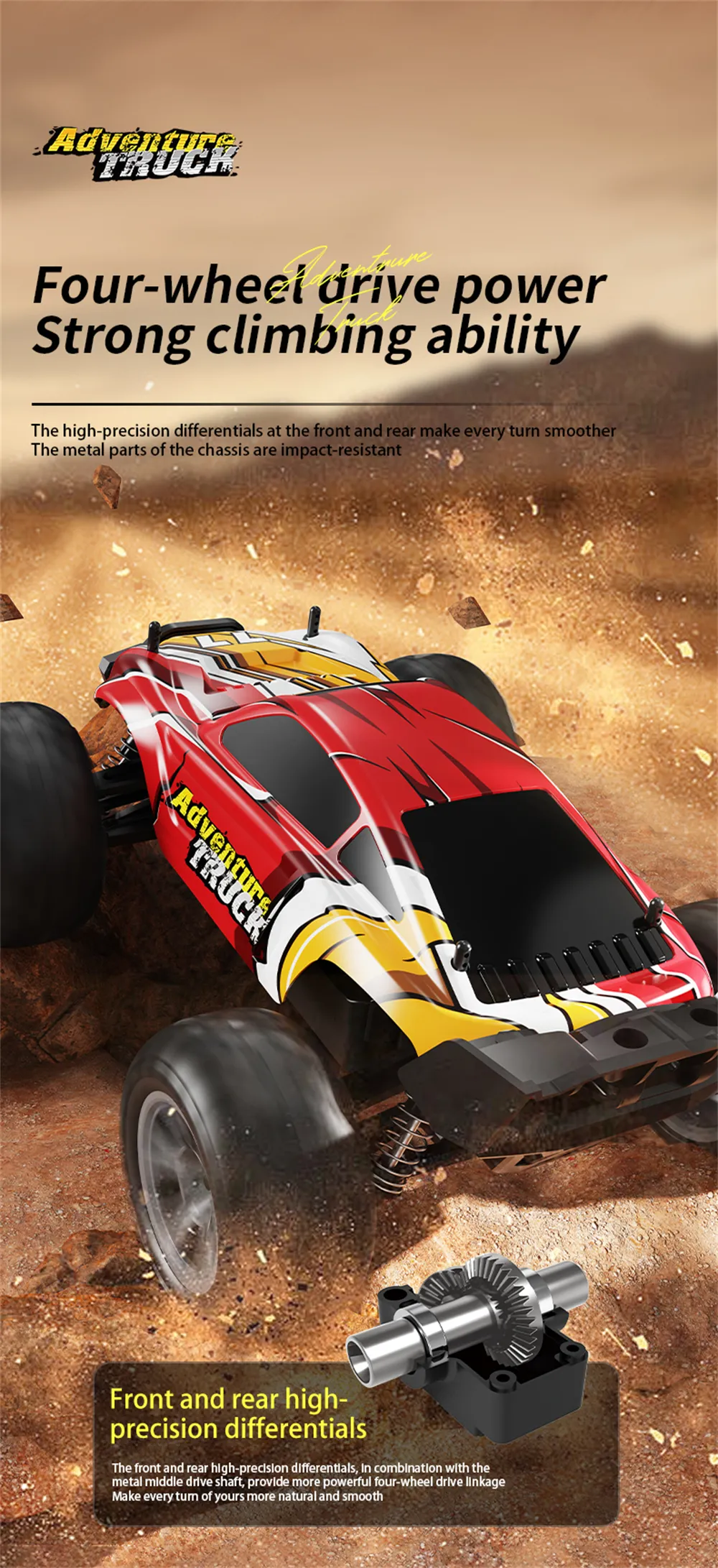 LYZRC C100 1/16 2.4G 4WD High-Speed Off-Road Climbing RC Car Full Proportional Control Electric Vehicle Model RTR