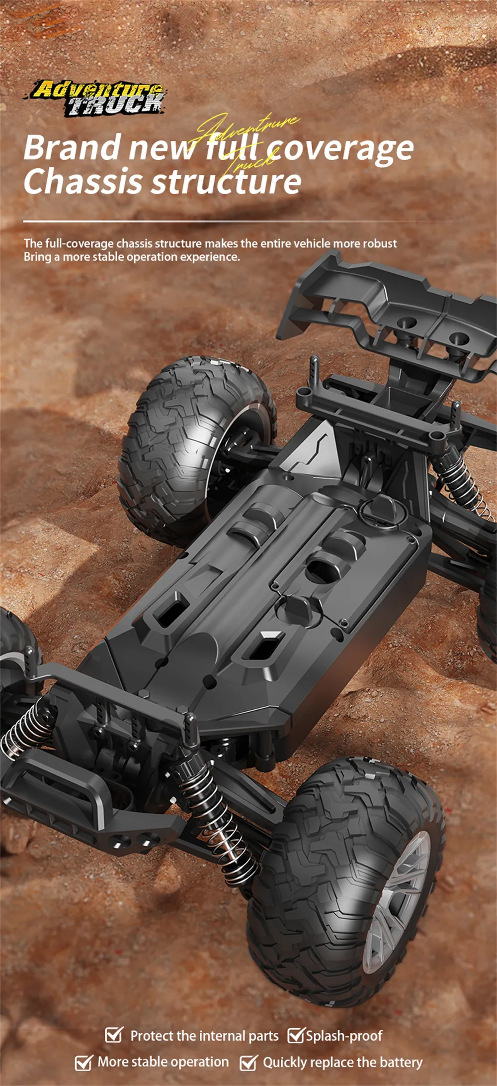 LYZRC C100 1/16 2.4G 4WD High-Speed Off-Road Climbing RC Car Full Proportional Control Electric Vehicle Model RTR