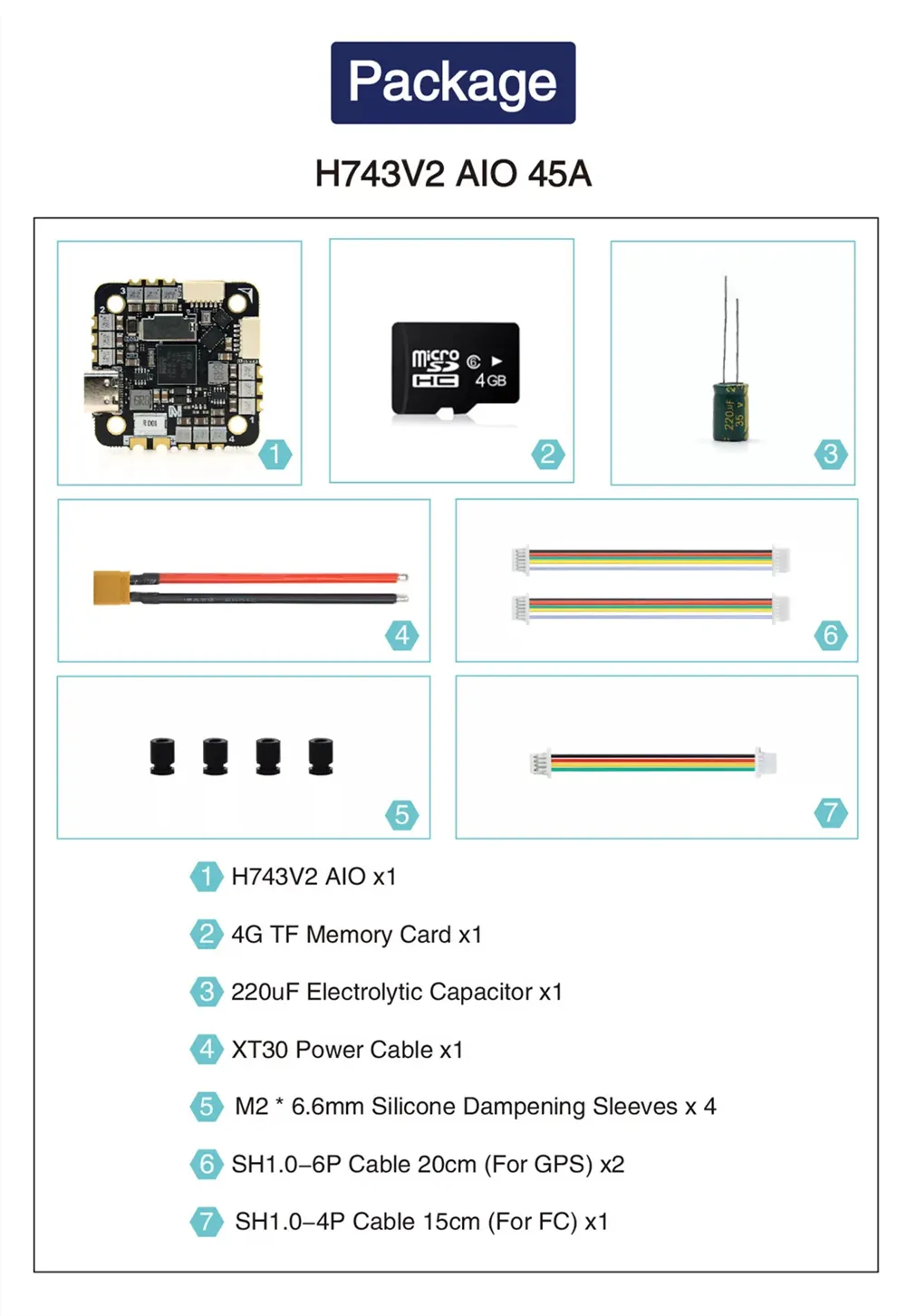 25.5x25.5mm MicoAir H743 V2 AIO AM32 Flight Controller 45A 2-6S ESC for RC FPV Racing Drones Supports APM PX4 INAV 25.5x25.5mm MicoAir H743 V2 AIO AM32 Flight Controller 45A 2-6S ESC for RC FPV Racing Drones Supports APM PX4 INAV