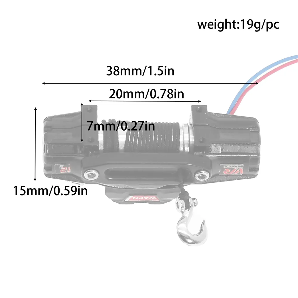 RC Metal Automatic Simulation Winch for 1/18 1/24 Rock Crawler Car TRX4M FMS Off-Road Climbing Truck Vehicles Models Spare Parts W239 RC Metal Automatic Simulation Winch for 1/18 1/24 Rock Crawler Car TRX4M FMS Off-Road Climbing Truck Vehicles Models Spare Parts W239
