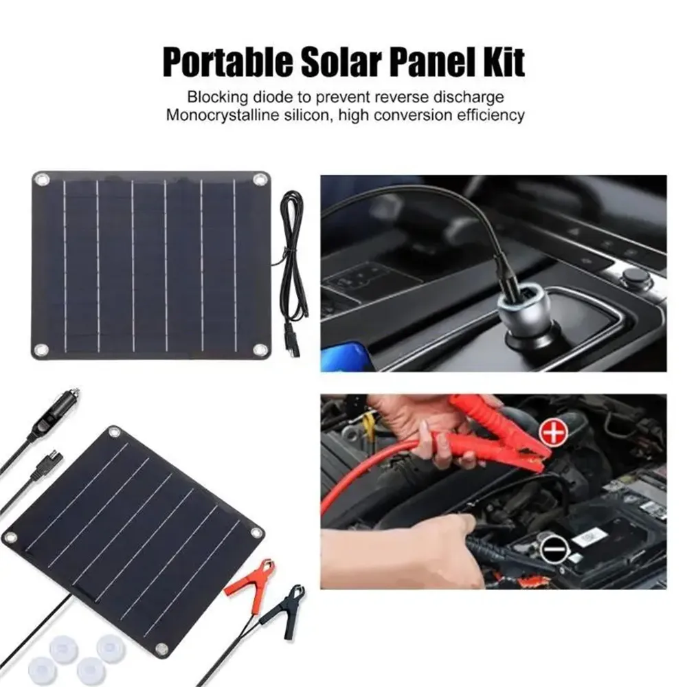 IPRee 12V 10W Waterproof Solar Panel Kit Efficient Power Supply for Cars and Motorcycles for Camping and Outdoor IPRee 12V 10W Waterproof Solar Panel Kit Efficient Power Supply for Cars and Motorcycles for Camping and Outdoor