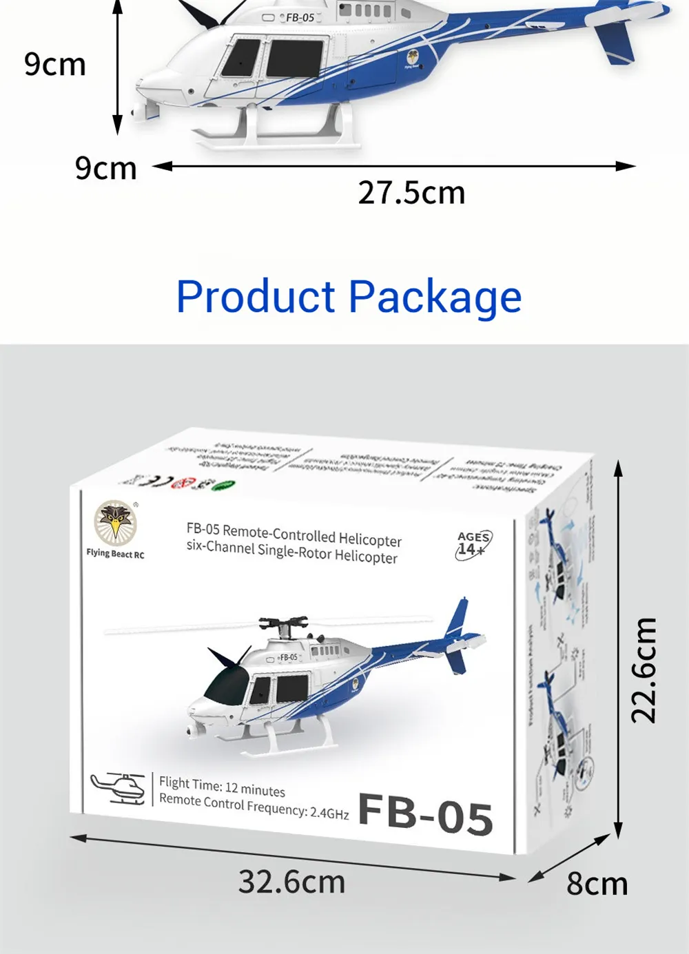 FB-05 2.4G 4CH 3D6G Altitude Hold with LED Light RC Helicopter RTF FB-05 2.4G 4CH 3D6G Altitude Hold with LED Light RC Helicopter RTF