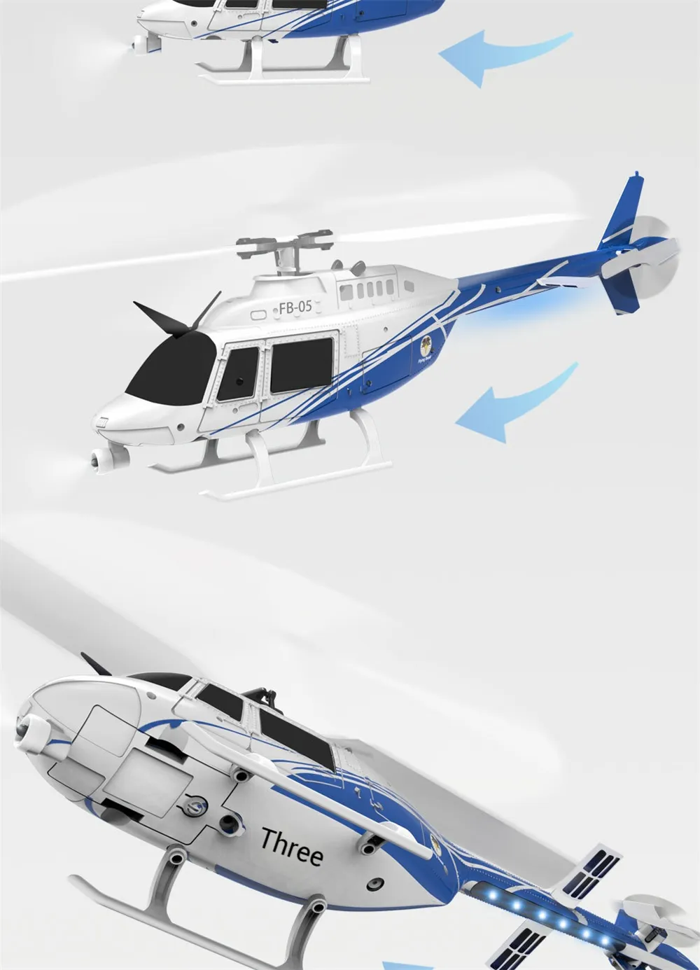 FB-05 2.4G 4CH 3D6G Altitude Hold with LED Light RC Helicopter RTF FB-05 2.4G 4CH 3D6G Altitude Hold with LED Light RC Helicopter RTF