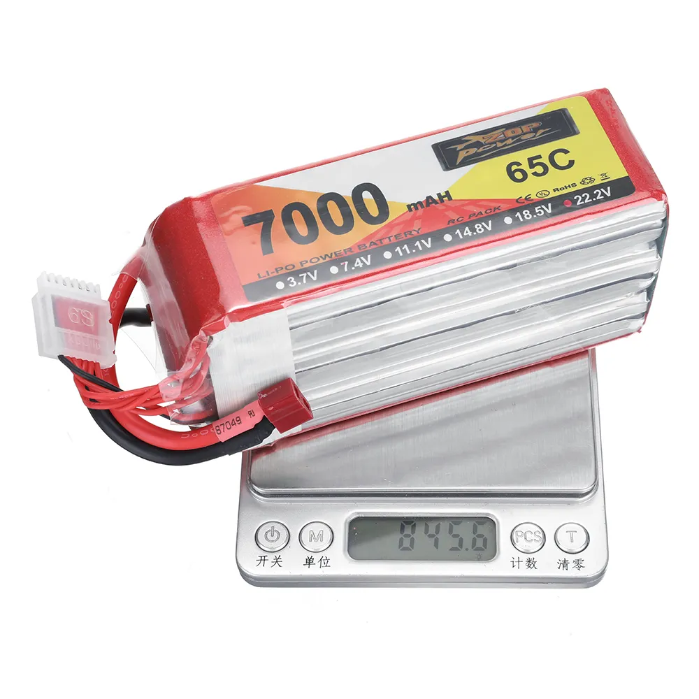 ZOP Power 22.2V 7000mAh 65C 6S LiPo Battery T Plug for RC Car ZOP Power 22.2V 7000mAh 65C 6S LiPo Battery T Plug for RC Car