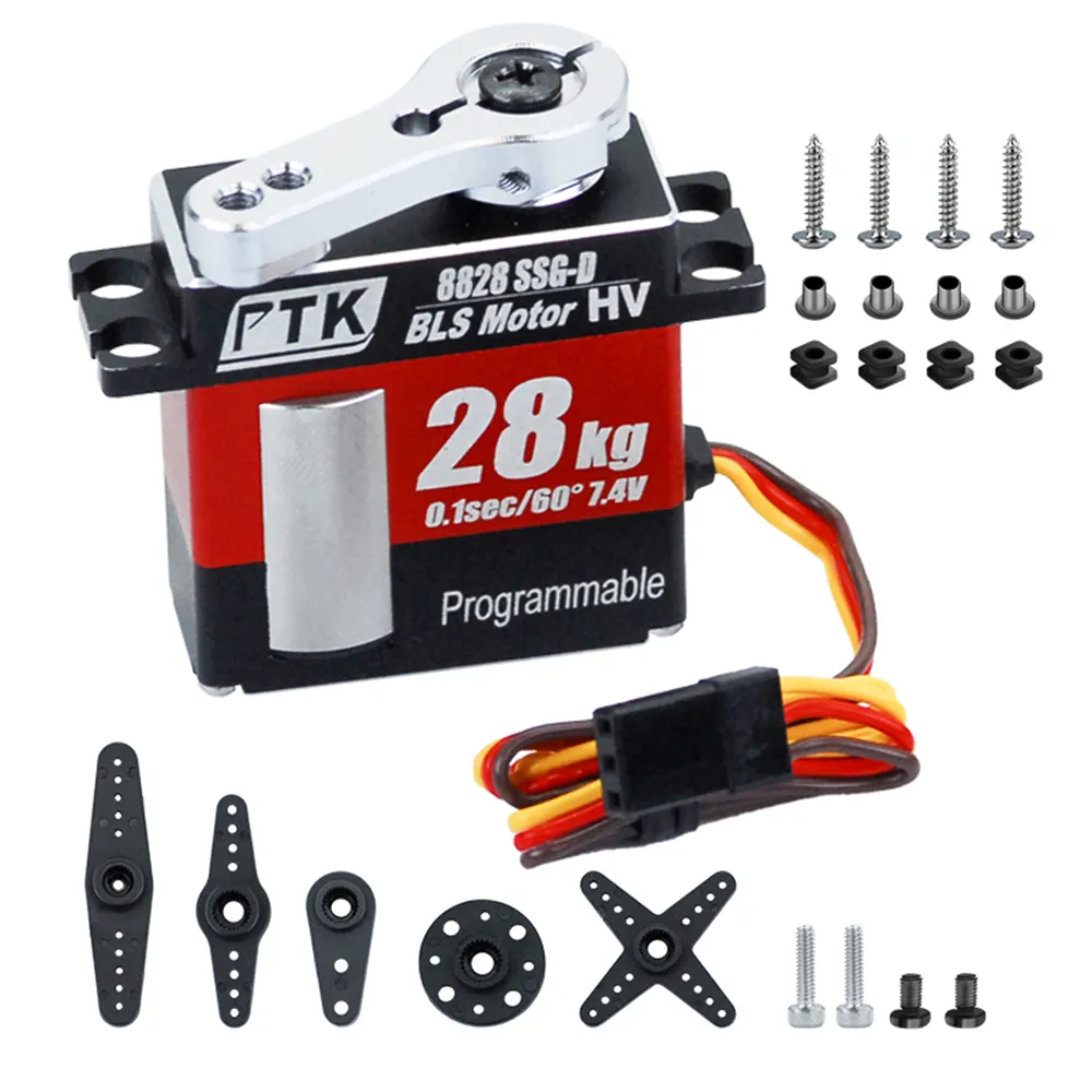 PTK 8828 SSG-D 28Kg High Torque Digital RC Servo for Fixed Wing Medium Turbine Jet Aircraft Model PTK 8828 SSG-D 28Kg High Torque Digital RC Servo for Fixed Wing Medium Turbine Jet Aircraft Model