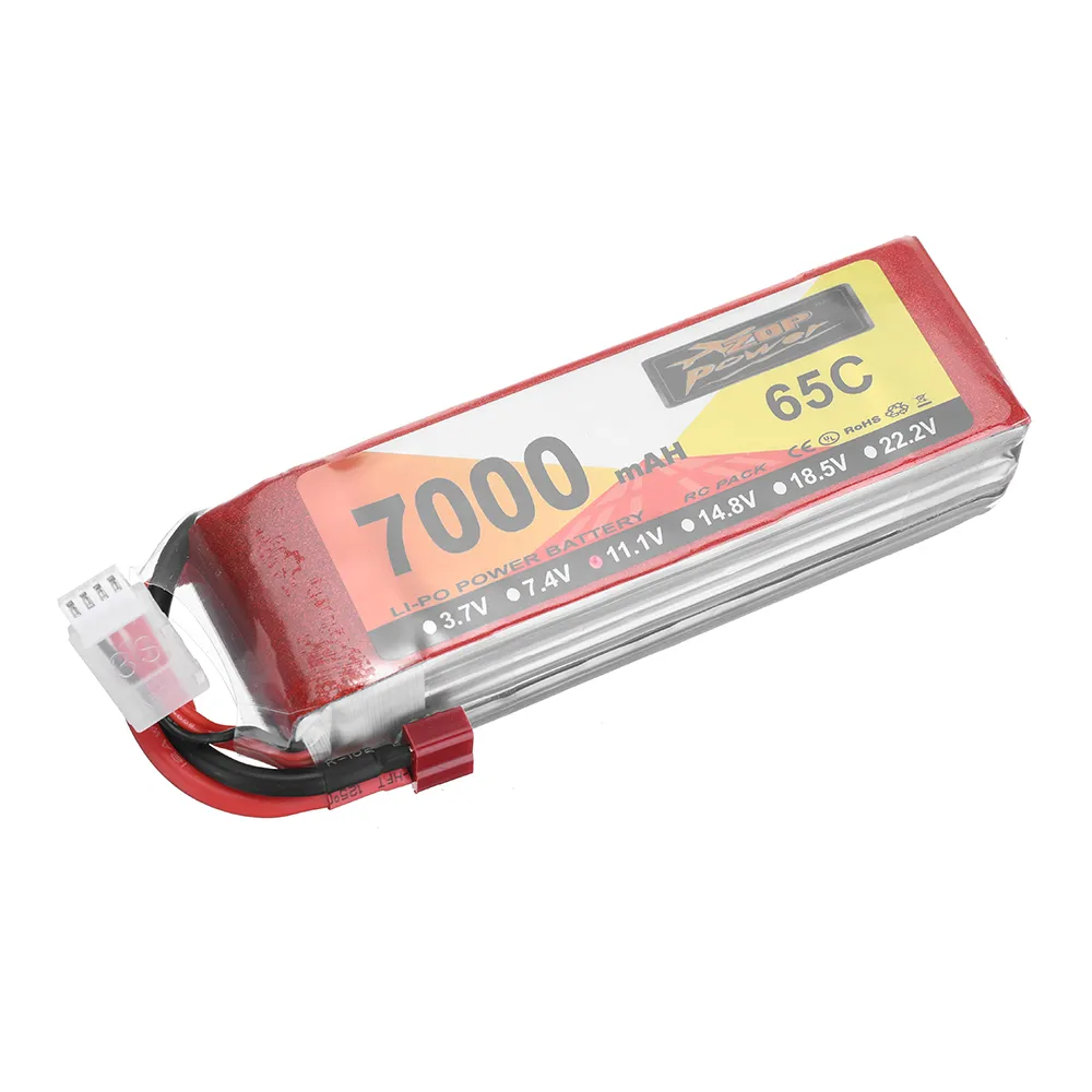 ZOP Power 11.1V 7000mAh 65C 3S LiPo Battery T Plug for RC Car ZOP Power 11.1V 7000mAh 65C 3S LiPo Battery T Plug for RC Car